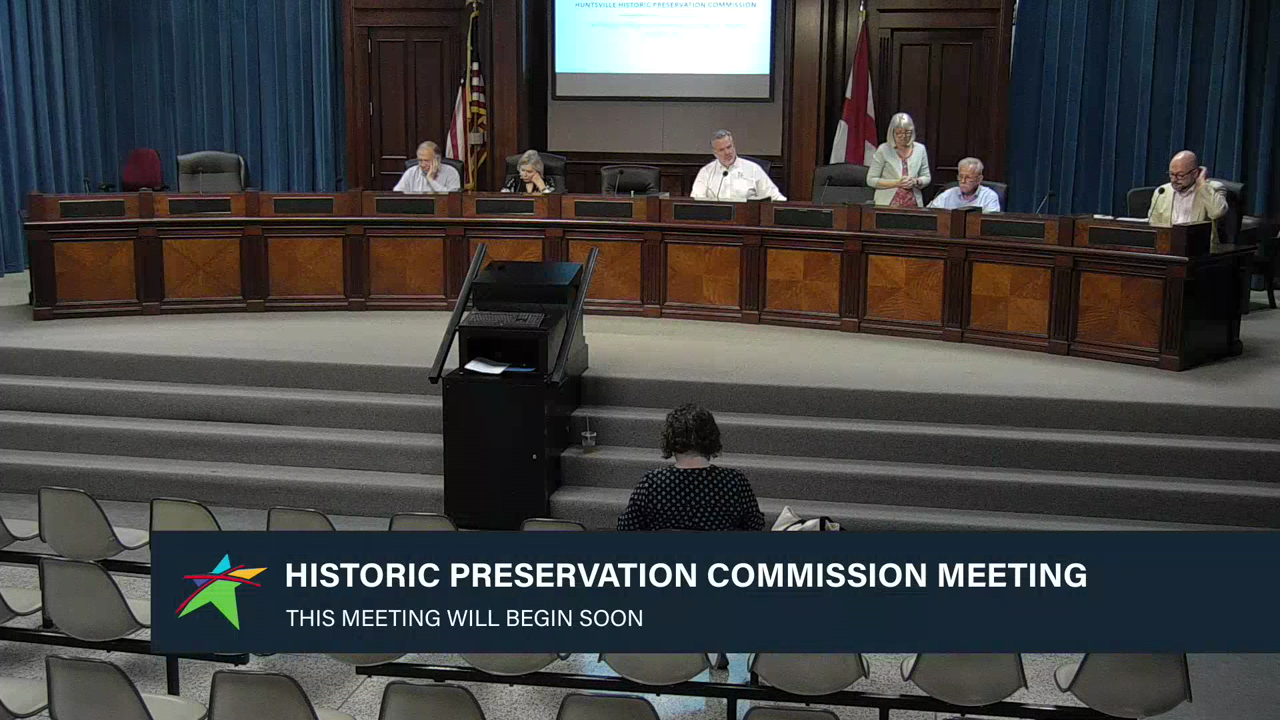 Historic Preservation Commission Meeting June 2023 City Of Huntsville