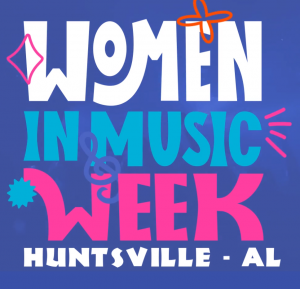 The Women in Music Week logo against a purple background