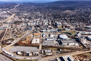 aerial view of downtown huntsville