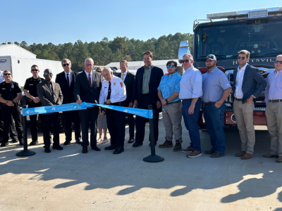 Click to view Mayor Tommy Battle, City leaders cut ribbon on Public Safety Training facilities