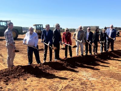 Click to view Mayor Tommy Battle, City officials break ground on The Park at Hays Farm